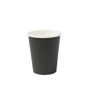 Paper cup, Ø8cm 200ml, black, PLA-coated