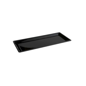 Plate 18x34cm, black