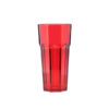 Reusable and unbreakable red tumbler glass 360ml