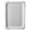 Biodegradable Paper plates 230x160mm white, rectangular