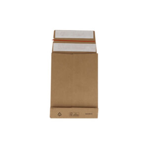 Paper courier bags with flap 229x162x40mm brown