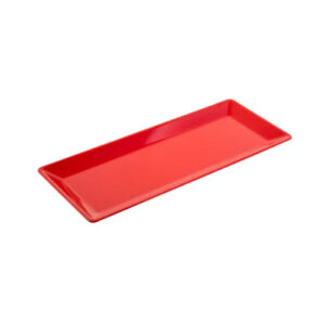 Plate 14x34cm, red